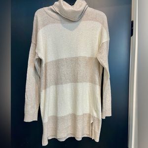 BENEDETTA B. Striped knit long sweater turtleneck wool blend